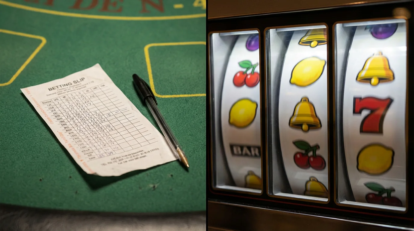 Split image showing free bet voucher and slot free spins side by side